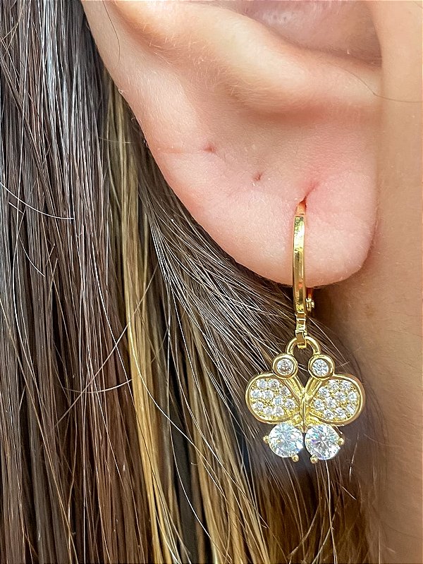 Brinco Argolinha Borboleta