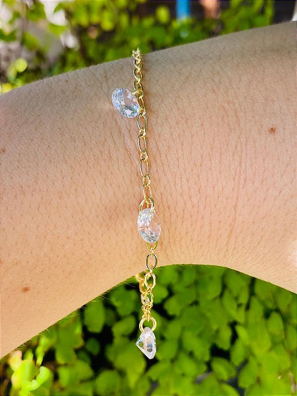 Pulseira Com Pedras em Zircônia Cristal