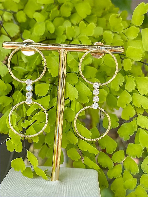 Brinco 2 Arcos com Zircônias