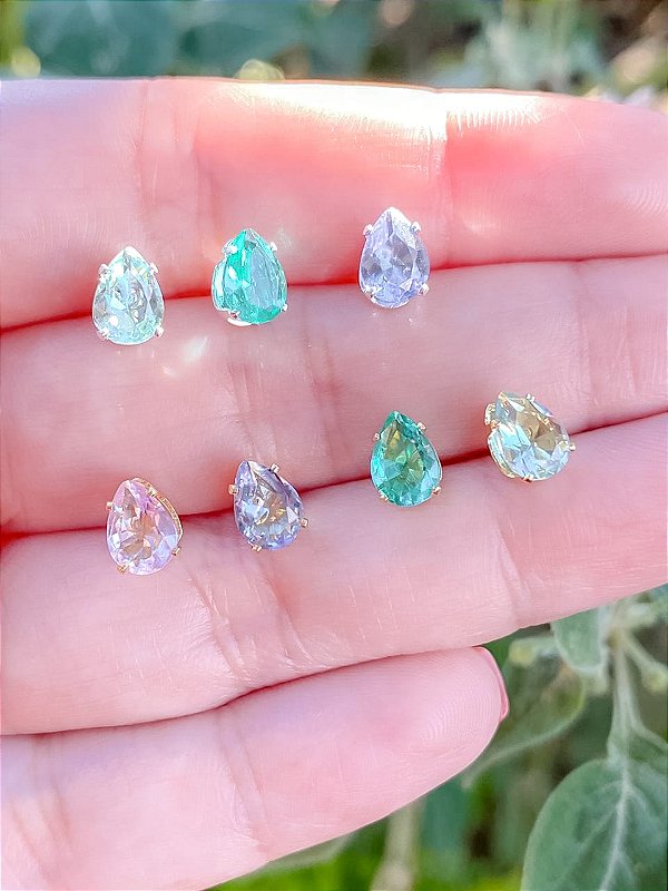 Brinco Ponto de Luz Gotas Coloridas