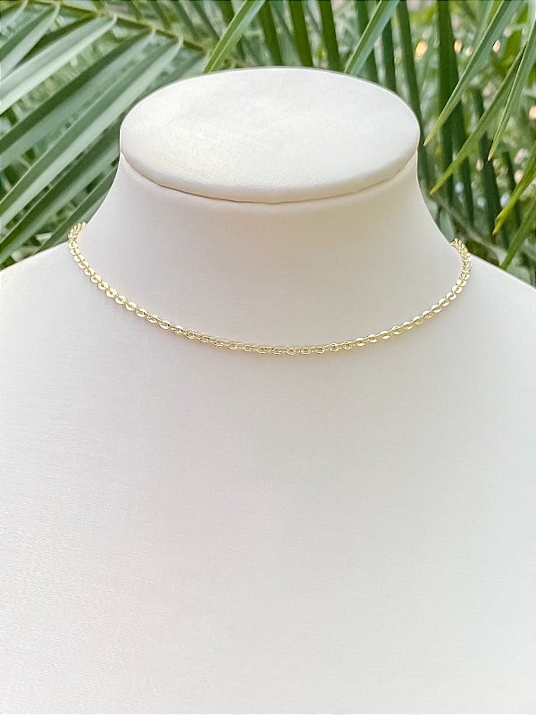 Colar Choker Elos Ovais