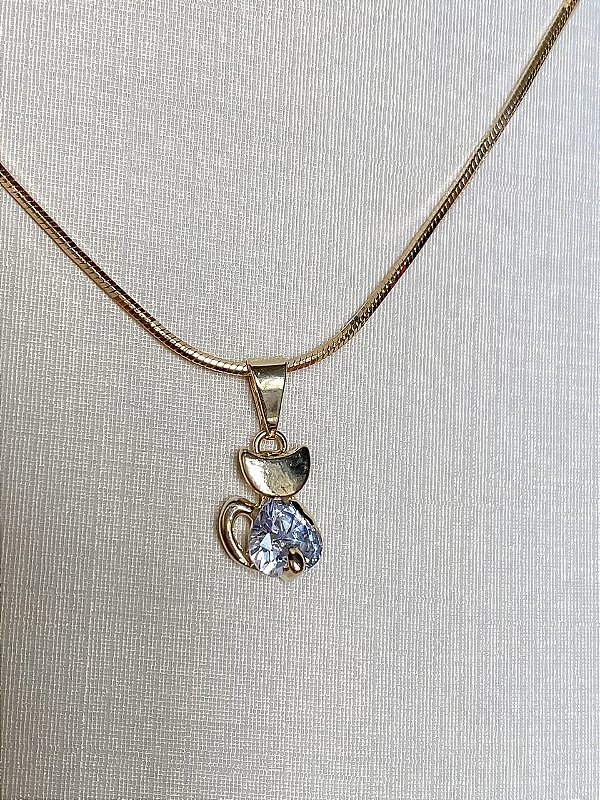 Colar Gatinho Pedra de Zircônia