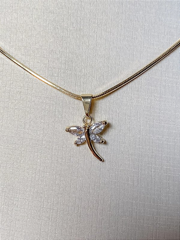 Colar Libélula em Zircônia