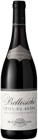 M. Chapoutier Côtes-du-Rhône Rouge "Belleruche" 2020  JS-92Pts