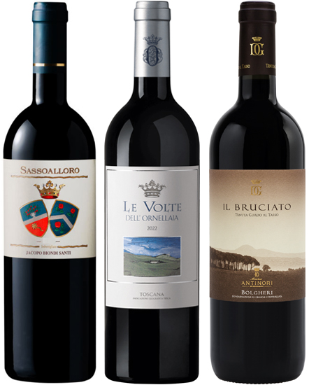 Box Super Toscanos Grandes Produtores - Kit C/ 3 garrafas