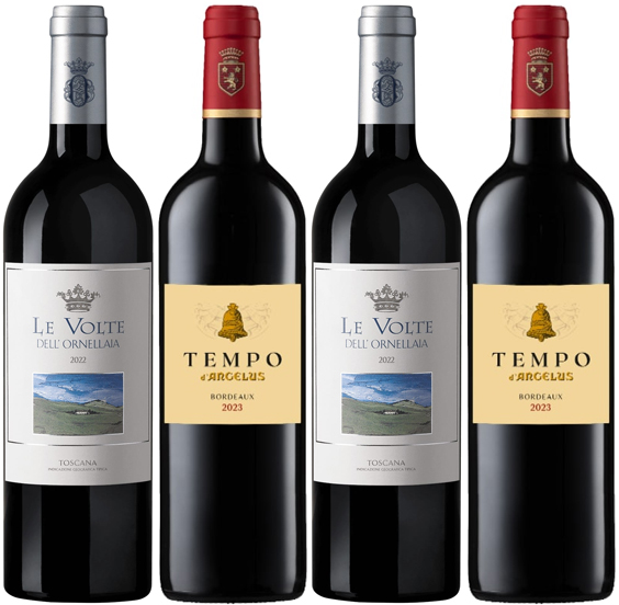 Box desafio Angelus vs Ornellaia: O Duelo do Velho Mundo - 4 garrafas