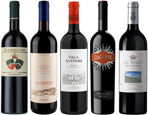 Box Grandes Produtores da Toscana - Kit C/ 5 garrafas
