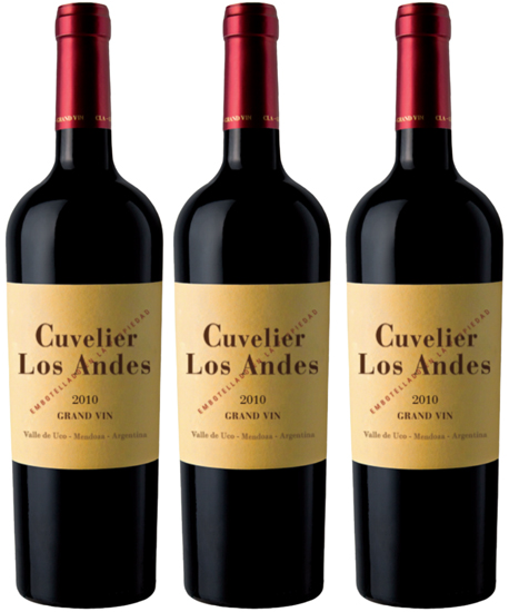 Kit C/03 grfs - Cuvelier Los Andes Grand Vin 2010 TA-91 Pts