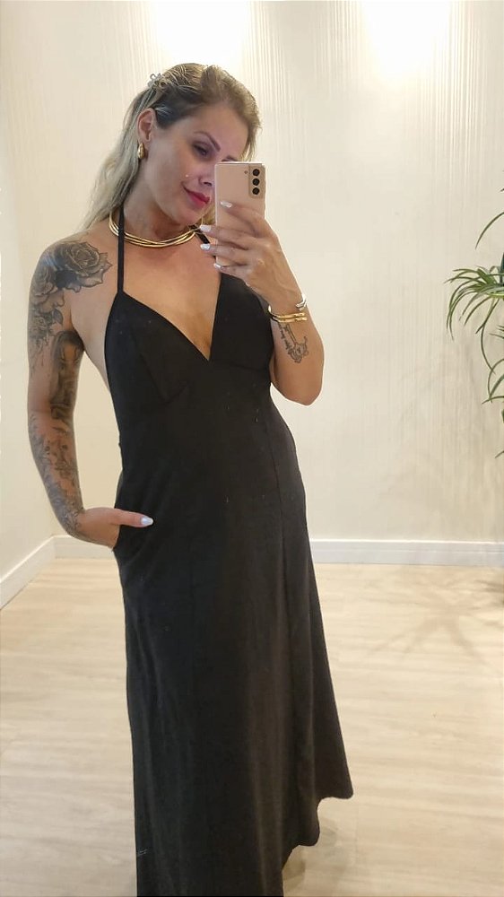 Vestido Longo Rachel Preto