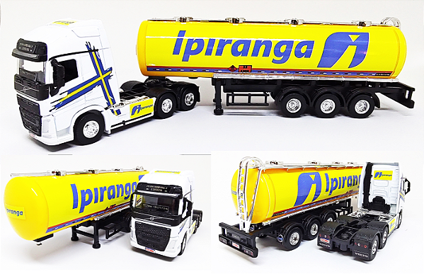 VOLVO FH500 IPIRANGA  - ESCALA 1/64 + CARRETA (ESCALA 1/64) = 25 CM