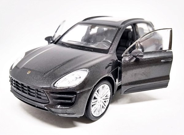 Porsche Macan Turbo Cinza - Escala 1/38 -12 CM