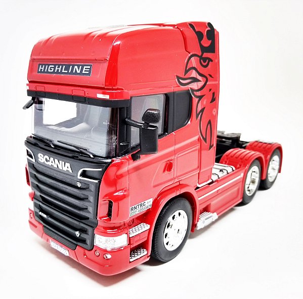 SCANIA R730 VERMELHO V8 HIGHILINE - Escala 1/32 - 21 CM