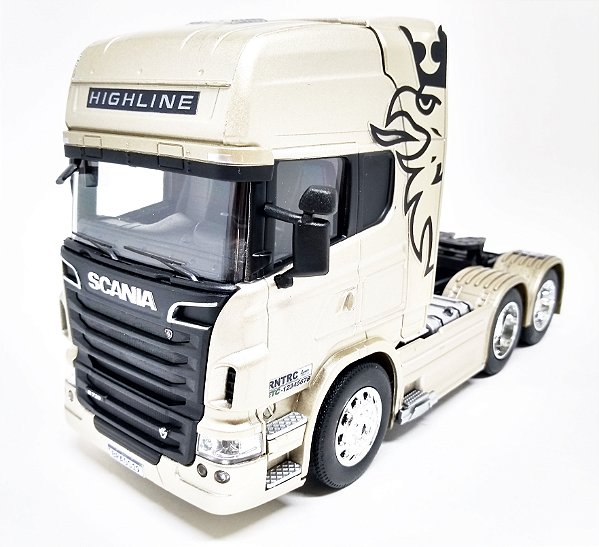 SCANIA R730 PRATA V8 HIGHILINE - Escala 1/32 - 21 CM