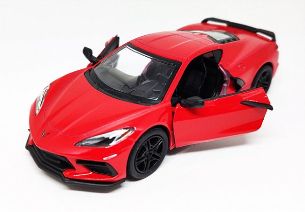 Chevrolet Corvette C8 2021  Vermelho - Escala 1/36 12 CM