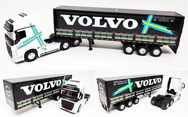 VOLVO FH500 + CARRETA  PERFORMANCE AZUL CLARO - ESCALA 1/64 (25 CM)