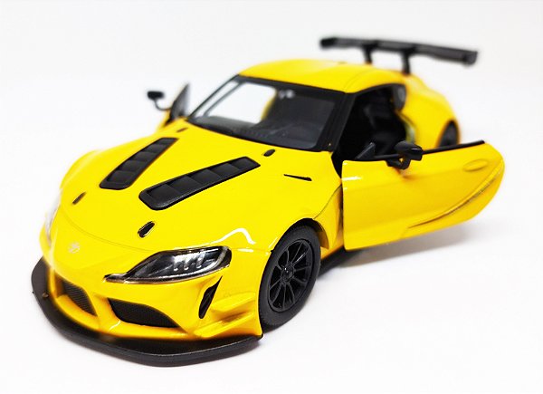 Toyota Supra Racing Concept Amarelo - Escala 1/36 12 CM
