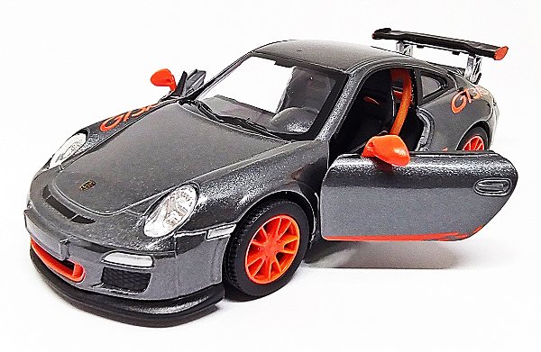 PORSCHE 911GT3 RS CINZA- ESCALA 1/38 12CM