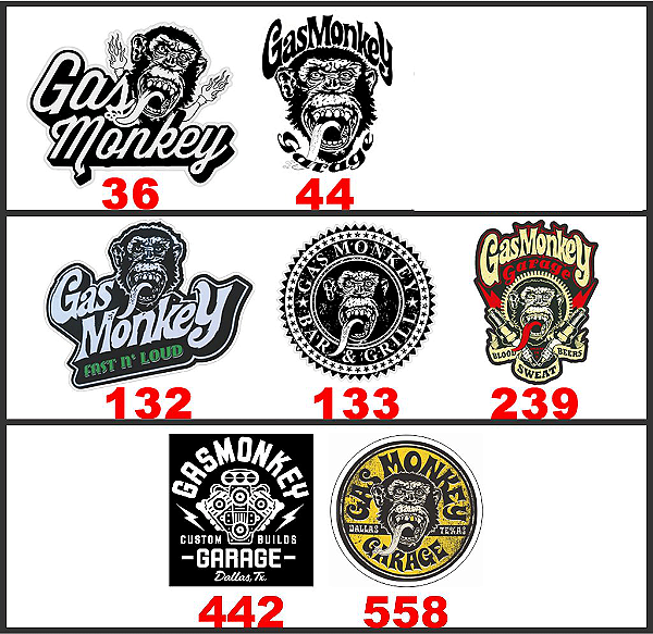 Adesivos Gas Monkey Garage