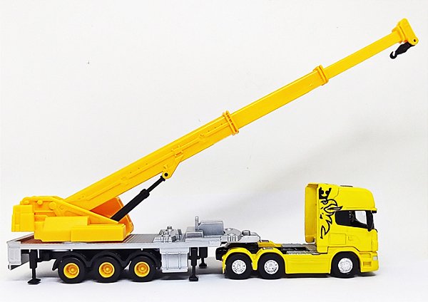 Scania Highline Amarelo + Carreta Guindaste 1/64