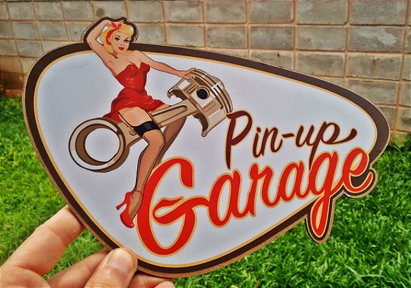 Placa Decorativa Pin up Garage