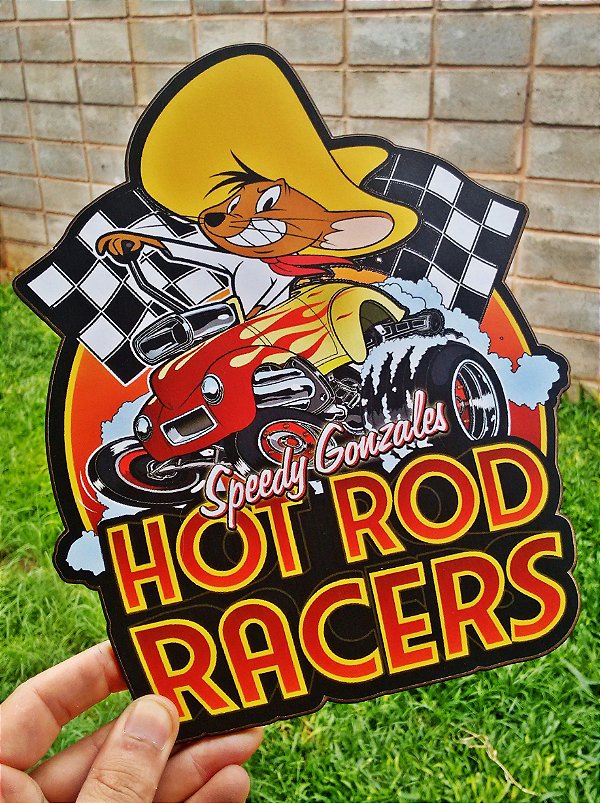 Placa Decorativa Hot Rod Racers