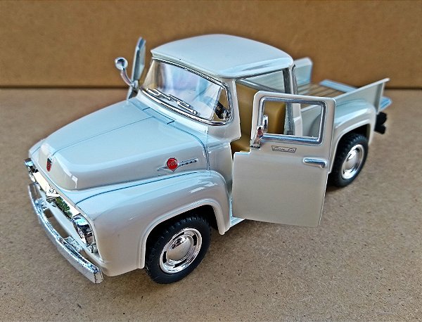 Ford F100 1956 Bege - Escala 1/38 - 13 CM