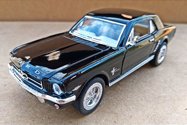 Ford Mustang 1964 Preto- Escala 1/36 - 12 CM