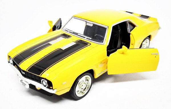 Chevrolet Camaro SS 1969 Amarelo- Escala 1/38 - 12 CM