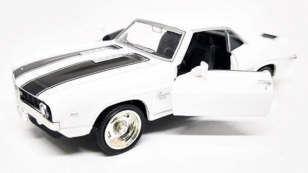 Chevrolet Camaro SS 1969 Branco - Escala 1/38 - 12 CM