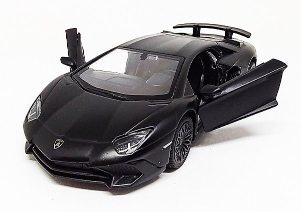 Lamborghini Aventador Preto- Escala 1/36 12 CM