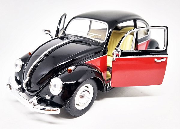 Volkswagen Fusca Preto 1967 - Escala 1/24 - 17 CM