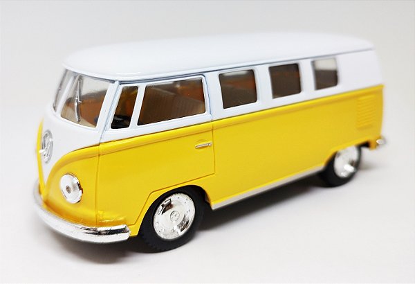 Volkswagen Kombi 1962 Amarelo/Branca - Escala 1/32 - 13 CM