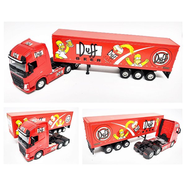 Volvo FH500 DUFF - Escala 1/64 + Carreta Escala 1/64 26 CM