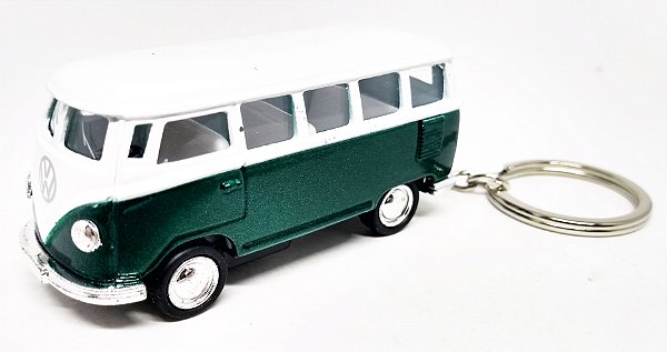 Volkswagen Kombi Verde - Chaveiro - Escala 1/64 - 06 CM