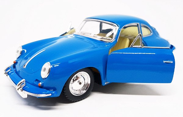 Porsche 356 B Carrera Azul - ESCALA 1/38- 12 CM