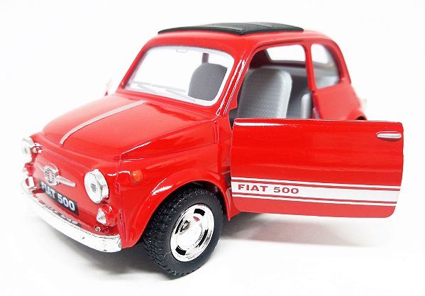 Fiat 500 Vermelho - Escala 1/24 - 12 CM