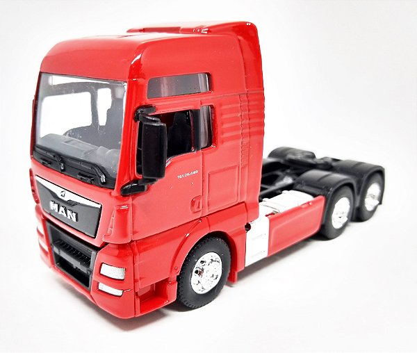 MAN TGX Trucado Vermelho - Escala 1/64 - 11 CM