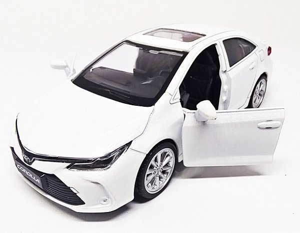 Toyota Corolla  Hybrido Branco - ESCALA 1/43 - 11 CM