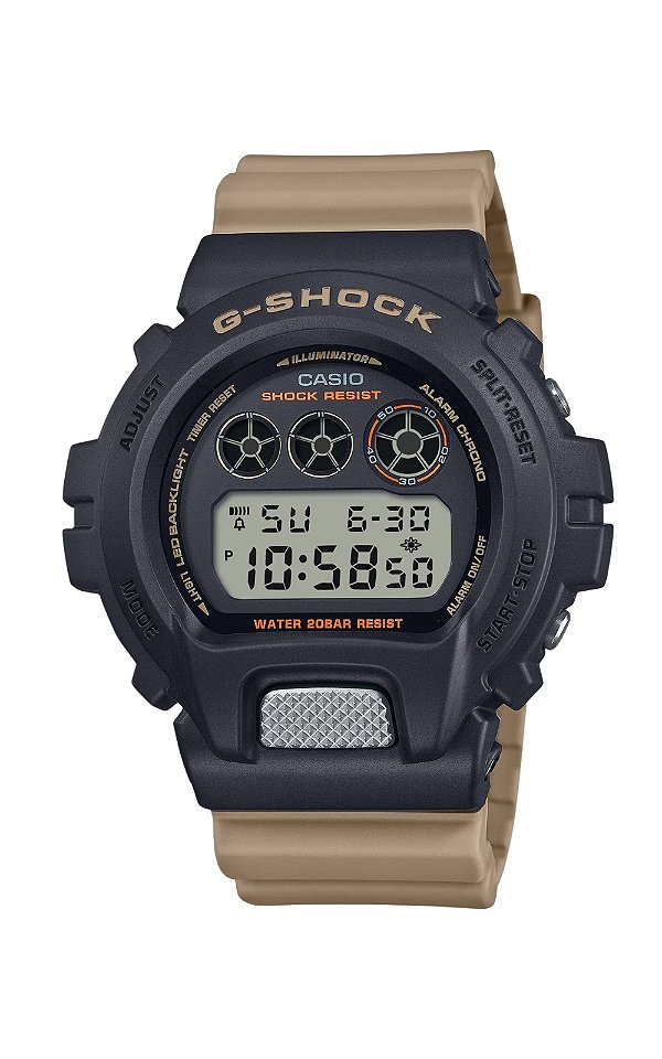 Relogio G-Shock Digital Serie 6900 - Preto/Bege
