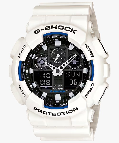 Relógio G-Shock GA-100B branco 70g