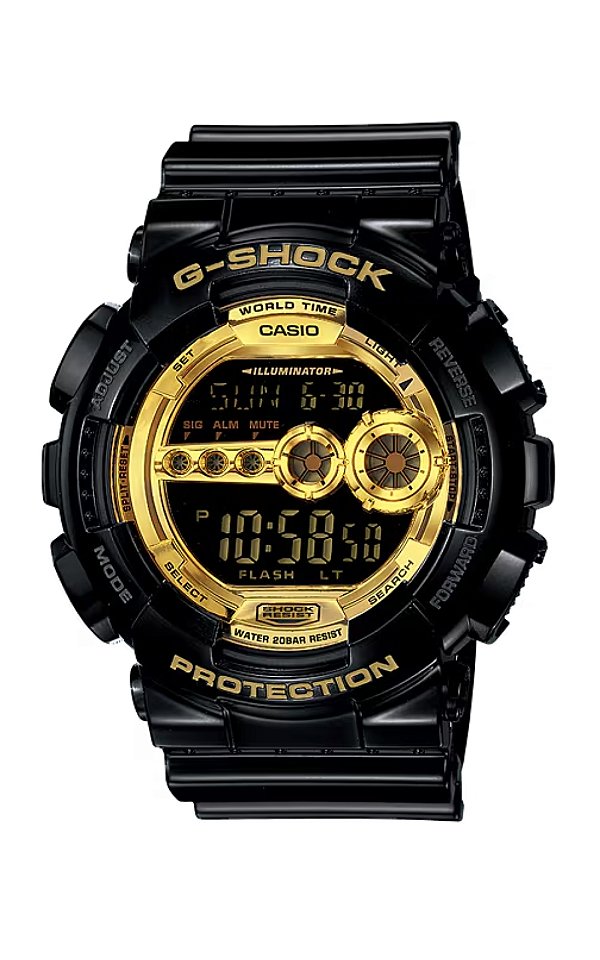 Relógio g-Shock GD-100GB Preto/Dourado