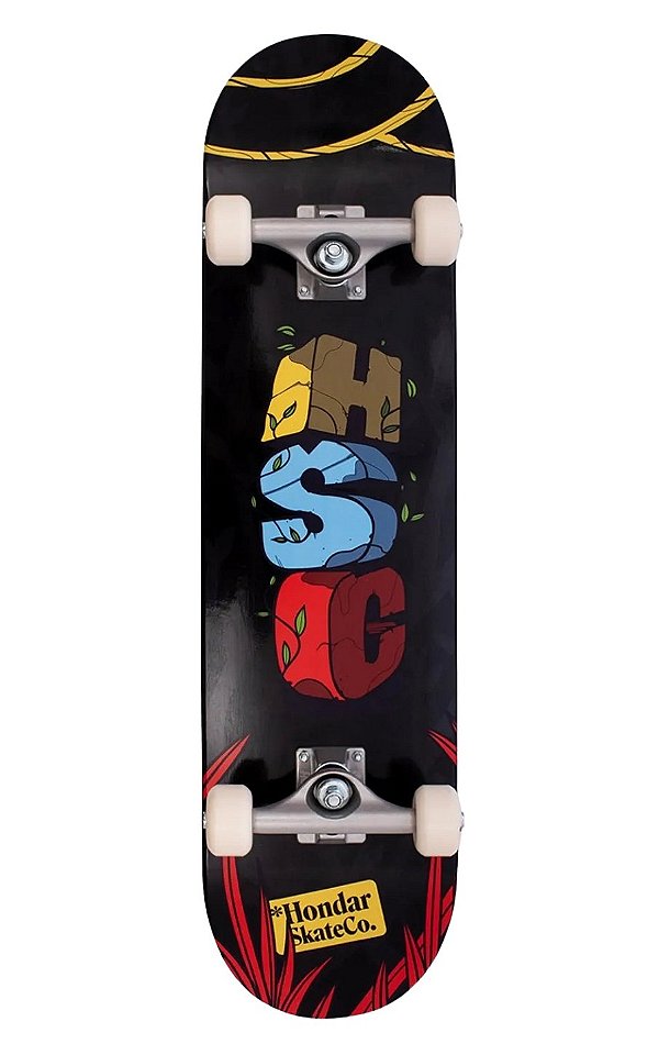 Skate Montado Iniciante Hondar Jungle Preto