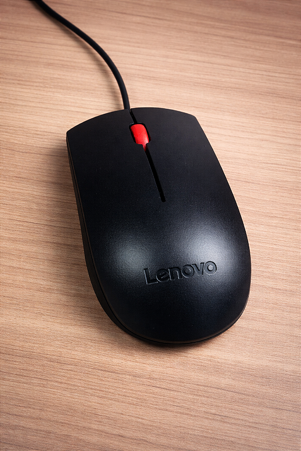 Mouse Lenovo com Fio USB – Seminovo Revisado