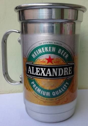 Caneca Aluminio 600 Ml Personalizada - Ótima Qualidade