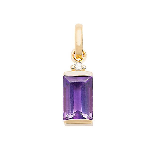 Pingente de Ametista e Ouro Amarelo 18k (P13558)