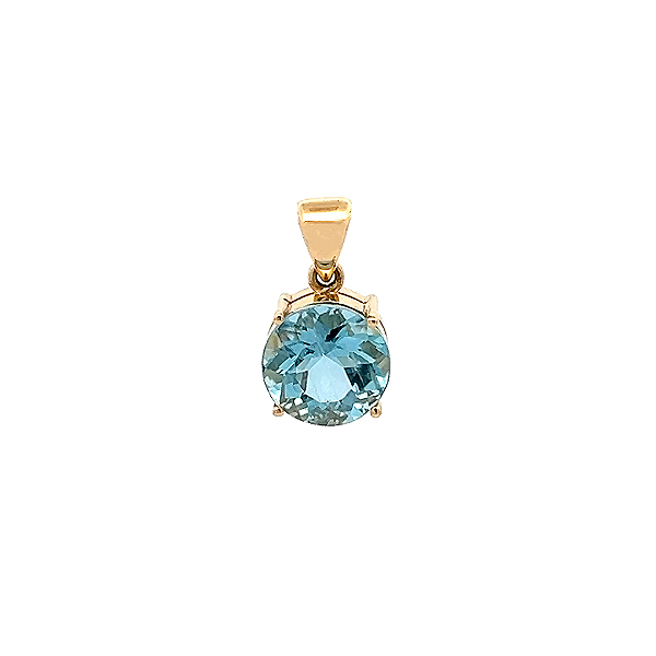 Pingente de Água Marinha e Ouro Amarelo 18K (P9422)