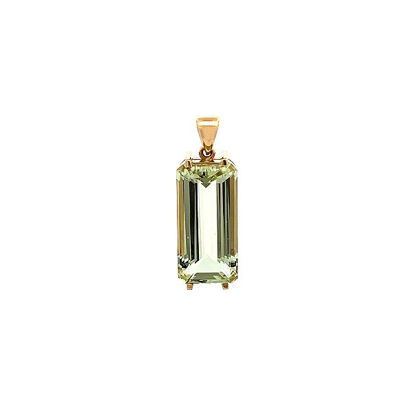 Pingente de Água Marinha e Ouro Amarelo 18K (P10042)