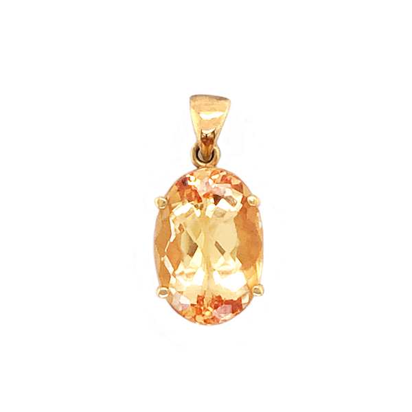 Pingente de Topázio Imperial e Ouro Amarelo 18K (P7731)