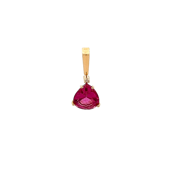 Pingente de Rubelita e Ouro Amarelo 18K (P13694)