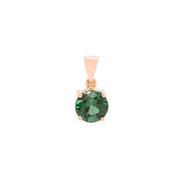 Charm Berloque Pingente de Turmalina e Ouro Amarelo 18k (P13863)